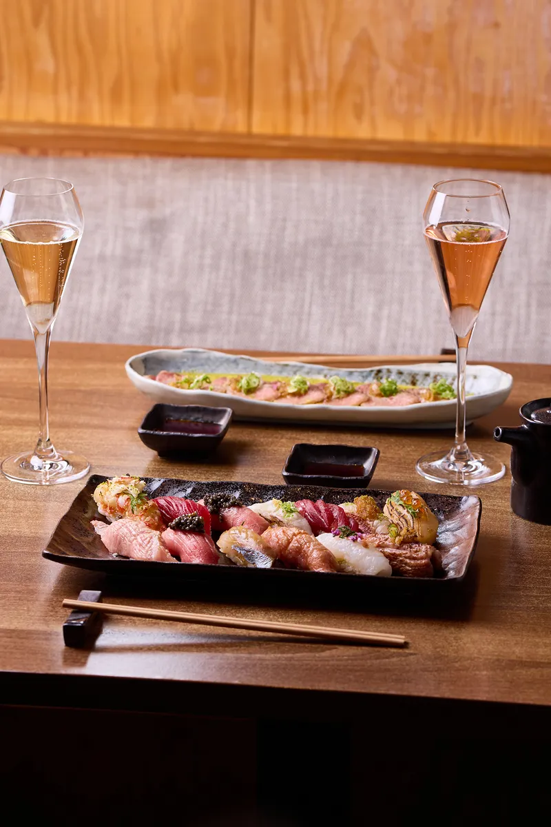 Authentic Japanese nigiri sushi