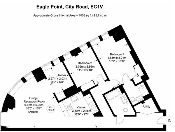 2 bed flat, Eagle Point, City Road, London EC1V 1AT